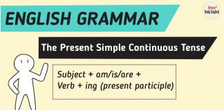 The Present Simple Continuous Tense (Example & Explanation)-01