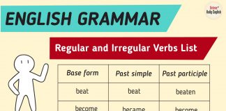Regular and Irregular Verbs List-01