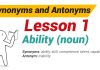 Synonyms and Antonyms Dictionary -Lesson 1-01