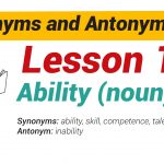 Synonyms and Antonyms Dictionary -Lesson 1-01