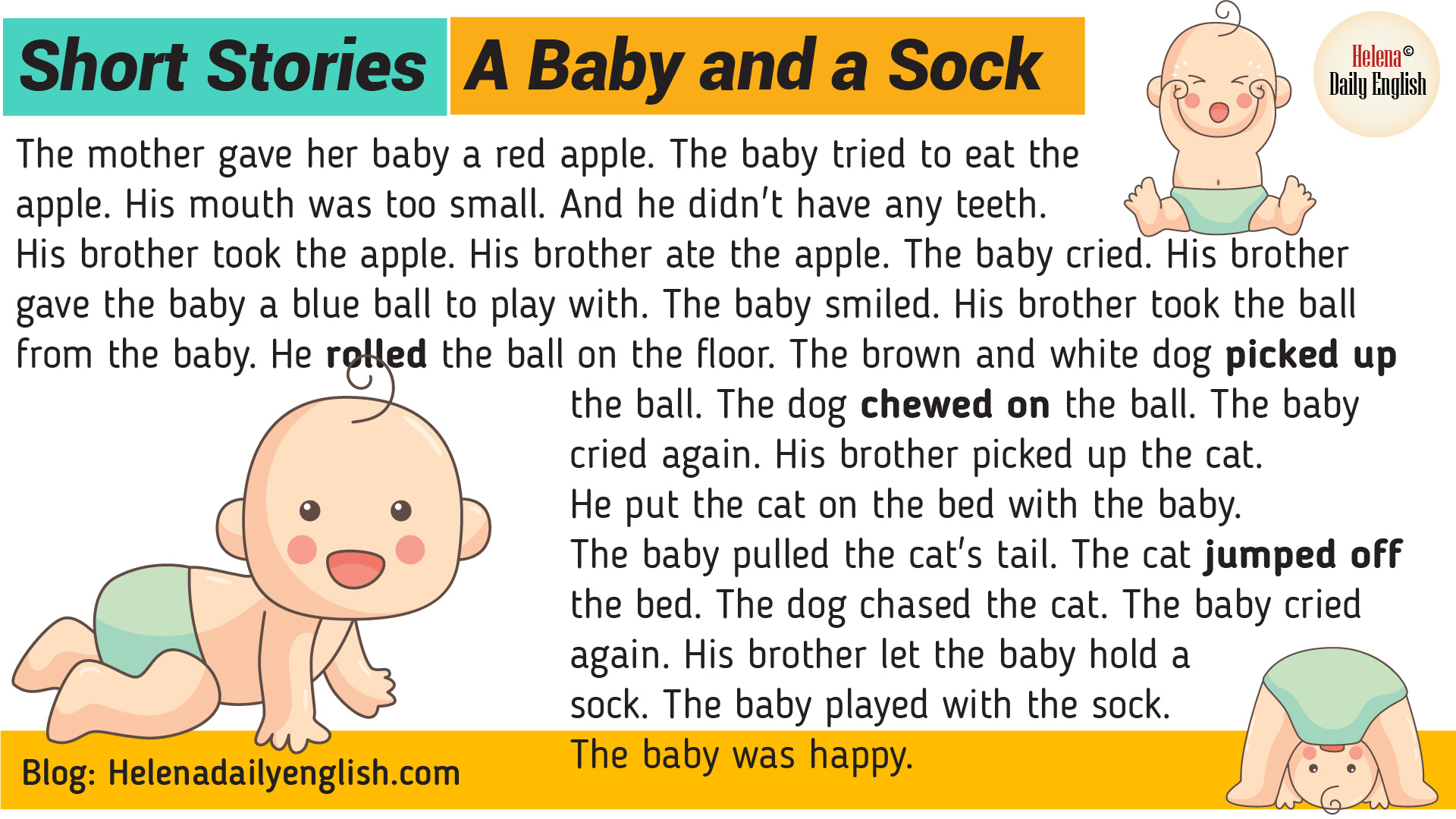 Short Stories in English: A Baby and a Sock