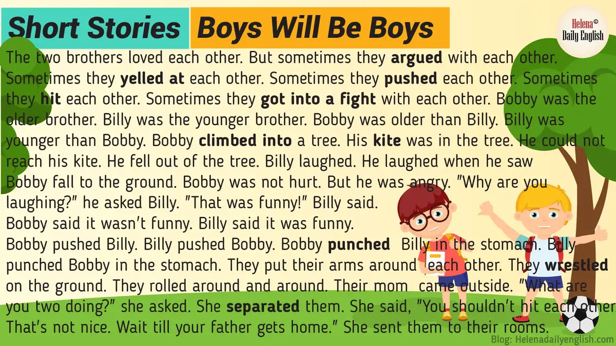 Short Stories in English: Boys Will Be Boys