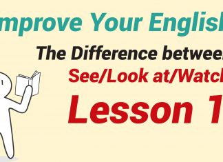 The Difference between See Look at Watch - Lesson 1-01