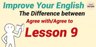 Improve Your English – Lesson 9: The Difference between Agree with/Agree to