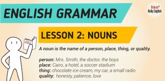 Learn English Grammar : Lesson 2 – Nouns