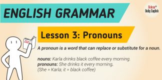 Learn English Grammar : Lesson 3 – Pronouns