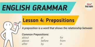 Learn English Grammar: Lesson 4 – Prepositions