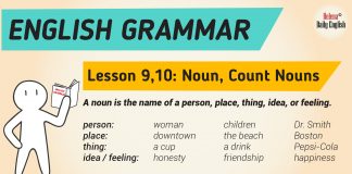 Learn English Grammar: Lesson 9,10 – Noun Basics, Count Nouns
