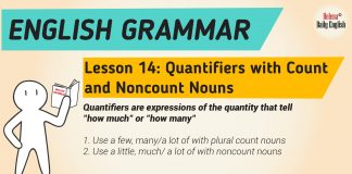 Learn English Grammar: Lesson 14 – Quantifiers with Count and Noncount Nouns