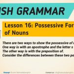 16.Lesson 16 –Possessive Forms of Nouns-01