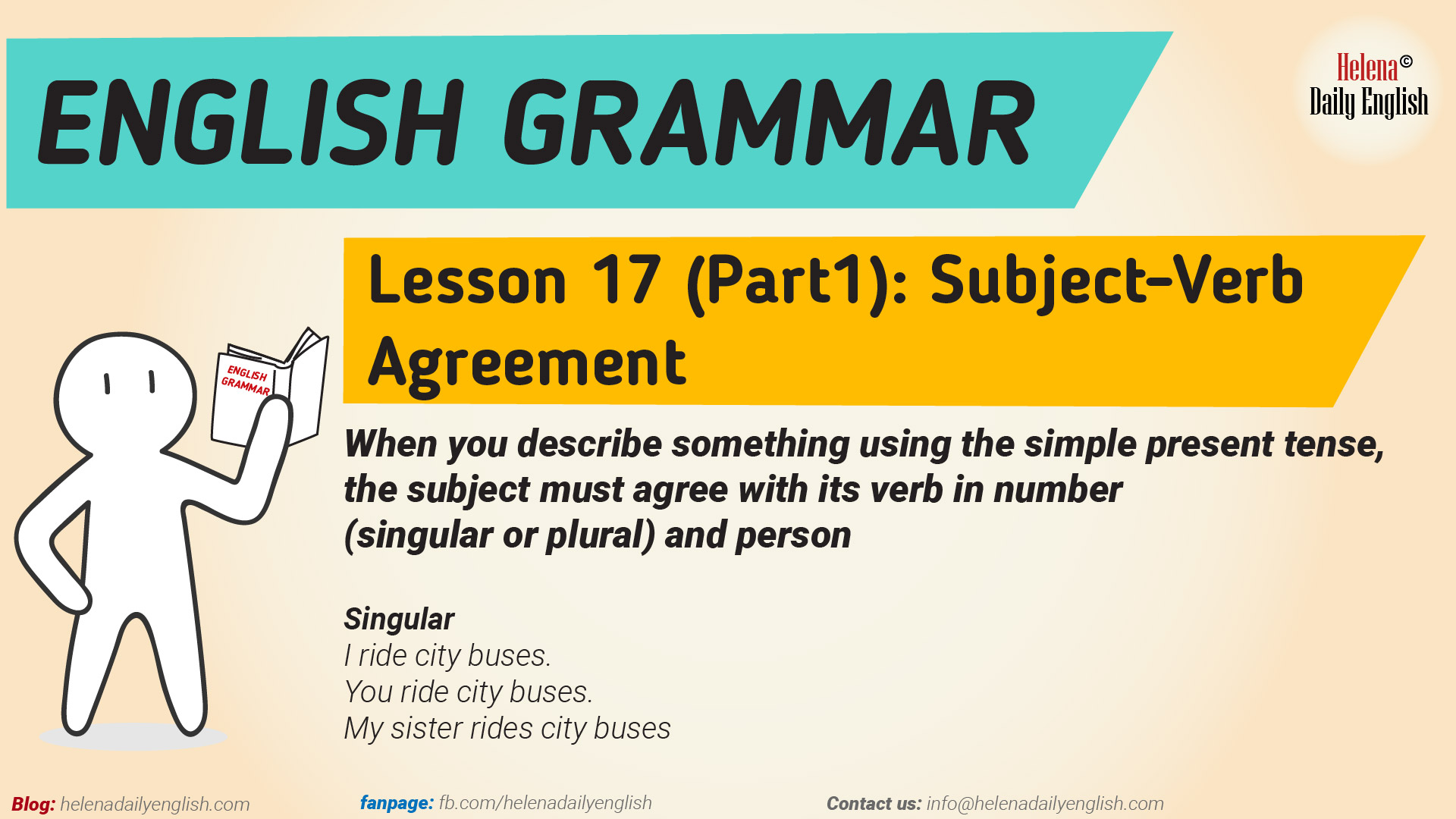 Learn English Grammar: Lesson 17 (Part 1) – Subject-Verb Agreement