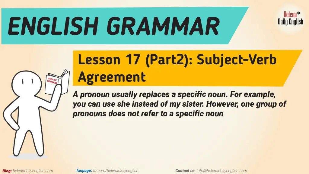 Learn English Grammar: Lesson 17 (Part 2) – Subject-Verb Agreement