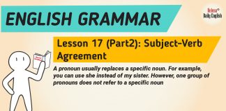 Learn English Grammar: Lesson 17 (Part 2) – Subject-Verb Agreement