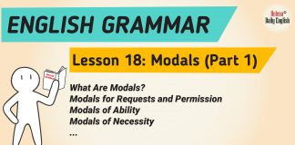 Learn English Grammar: Lesson 18 (Part 1) – Modals