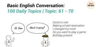 Basic English Conversation: 100 Daily Topics | Topic: 61 -70