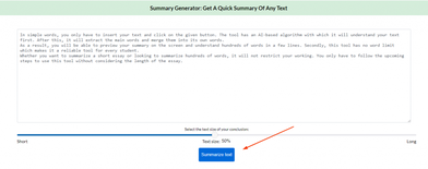 summary generator in your own words